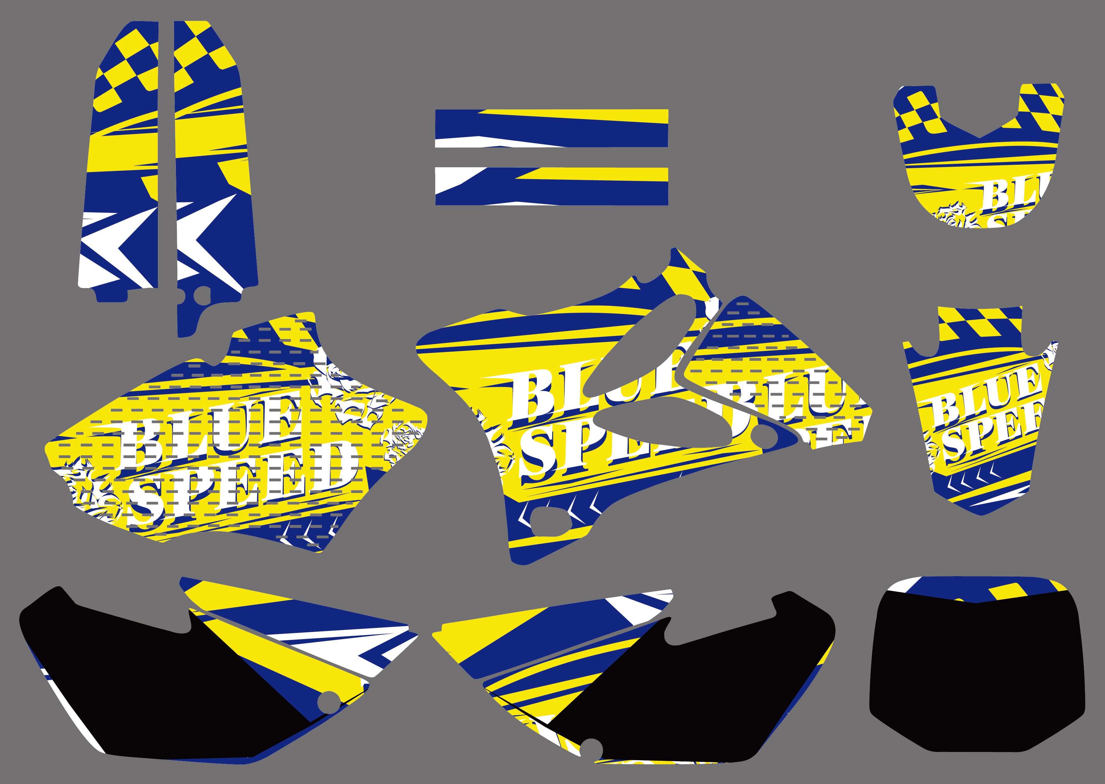Motorcycle Team Graphics Backgrounds Decals Stickers For Yamaha YZ85 2002-2014