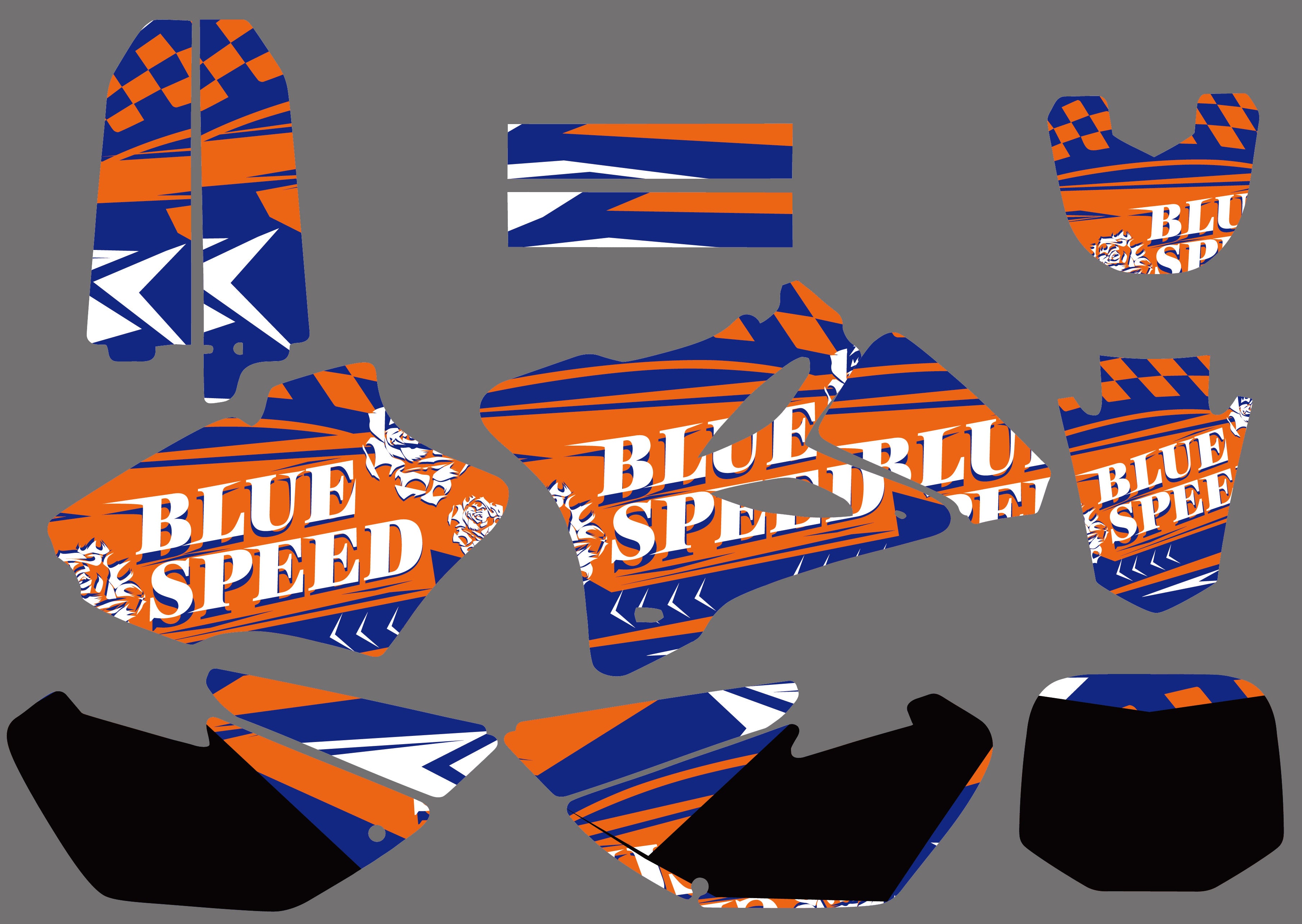 Motorcycle Team Graphics Backgrounds Decals Stickers For Yamaha YZ85 2002-2014