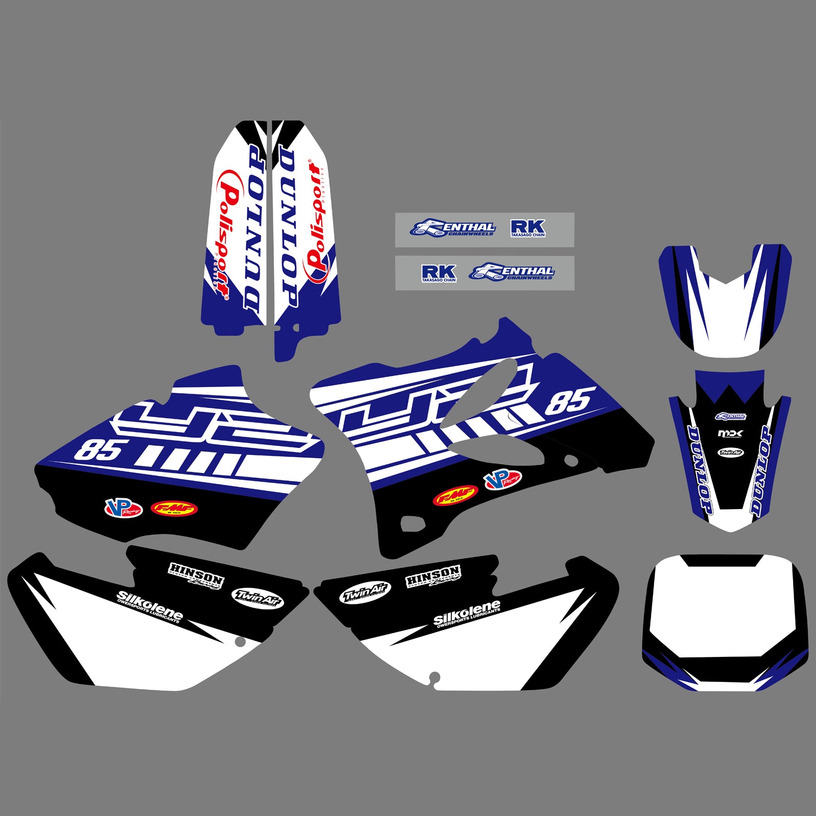 Motocross Full Plastics Graphics Decal Sticker for YZ85 02-14