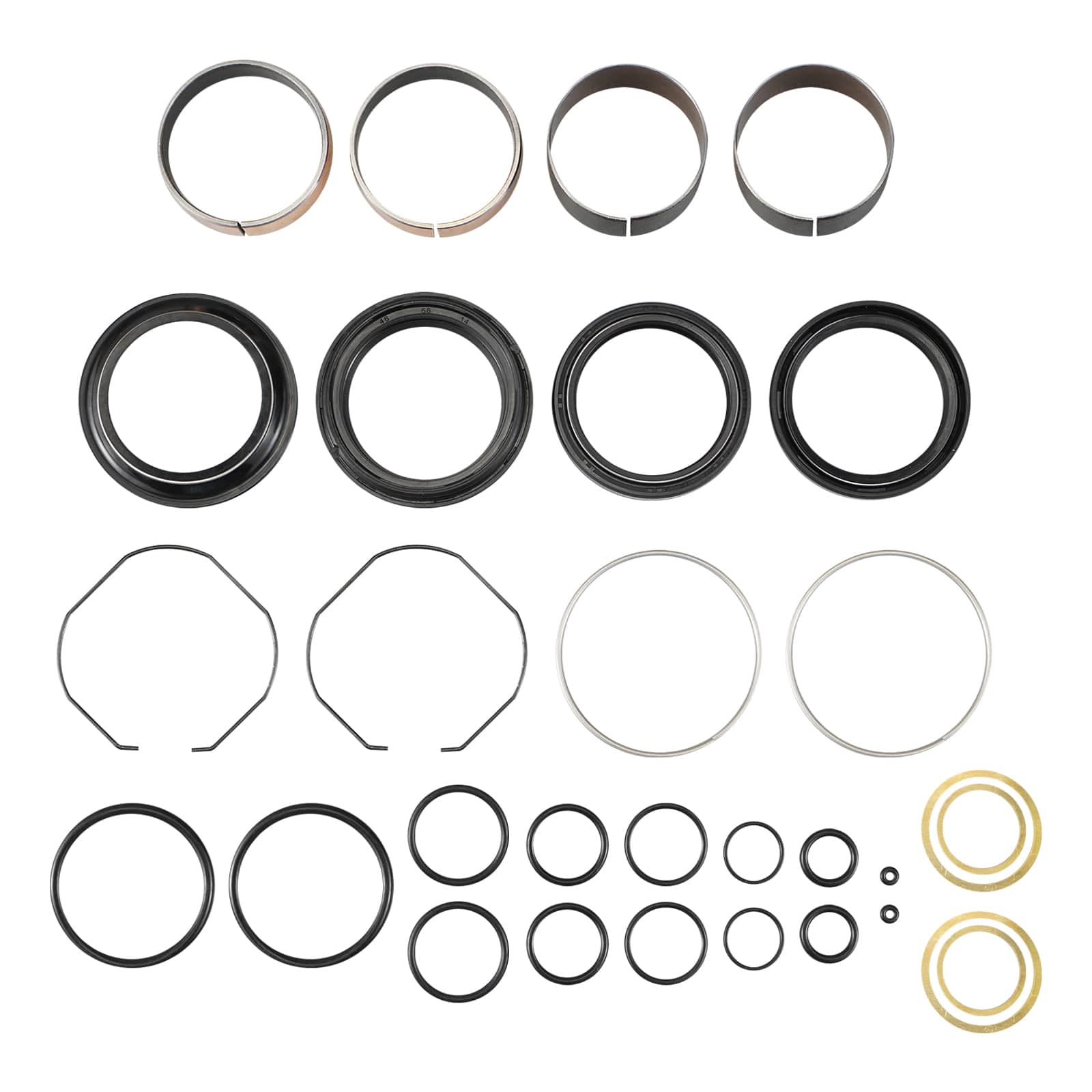 Front Fork Seals Slider Bushings Kit for Yamaha YZ125 YZ250 YZ250F /Honda CR125R /Kawasaki KX250