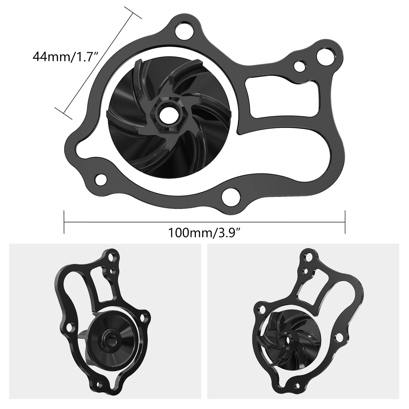 Oversized Water Pump Impeller Cooler Kit For Yamaha YZ250 1999-2024 YZ250X 2016-2023