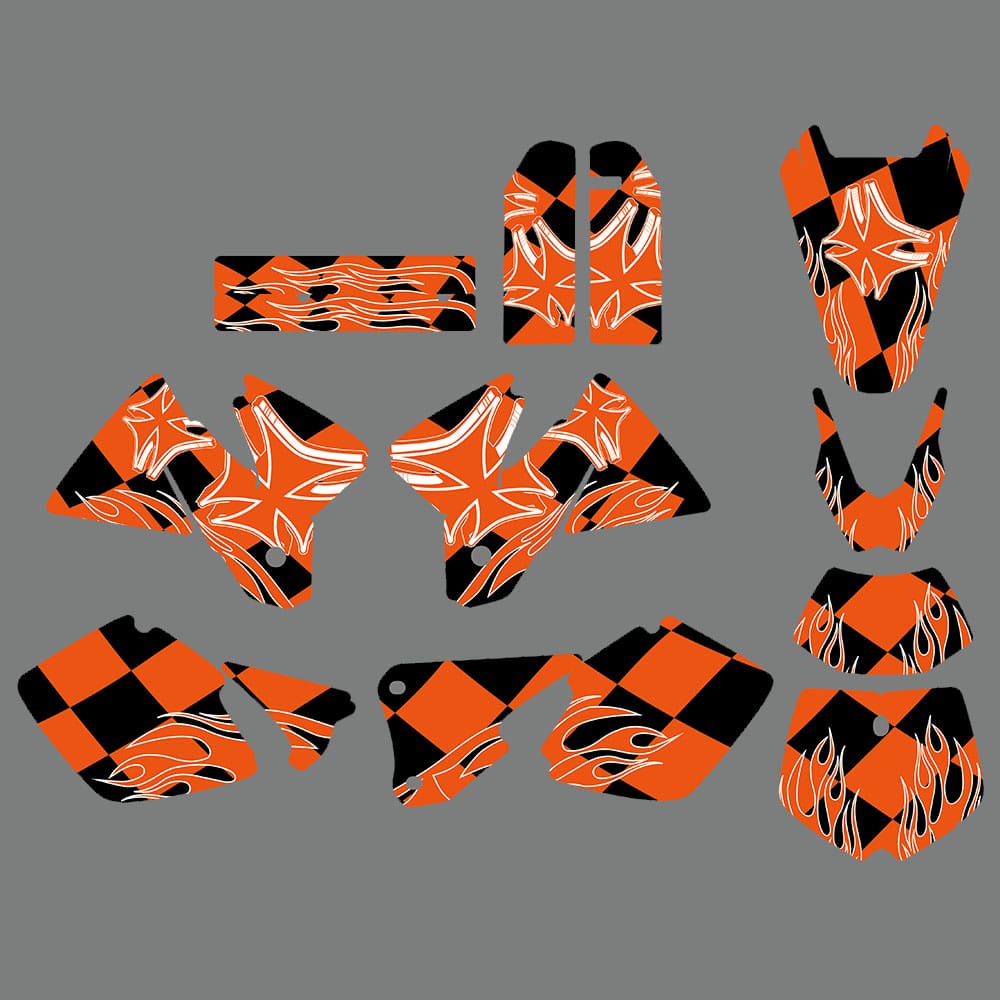 KTM 125-400 EXC Graphics Full Size Models Fairin Decals