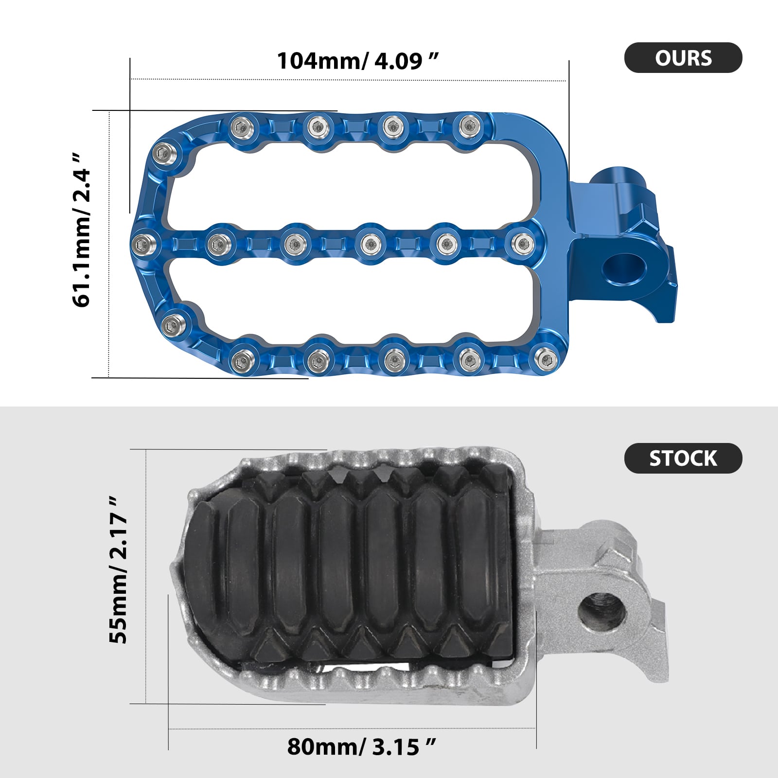 Lengthened Enlarged Foot Pegs 6061 Aluminum For YAMAHA TENERE 700 XTZ 700 19-25