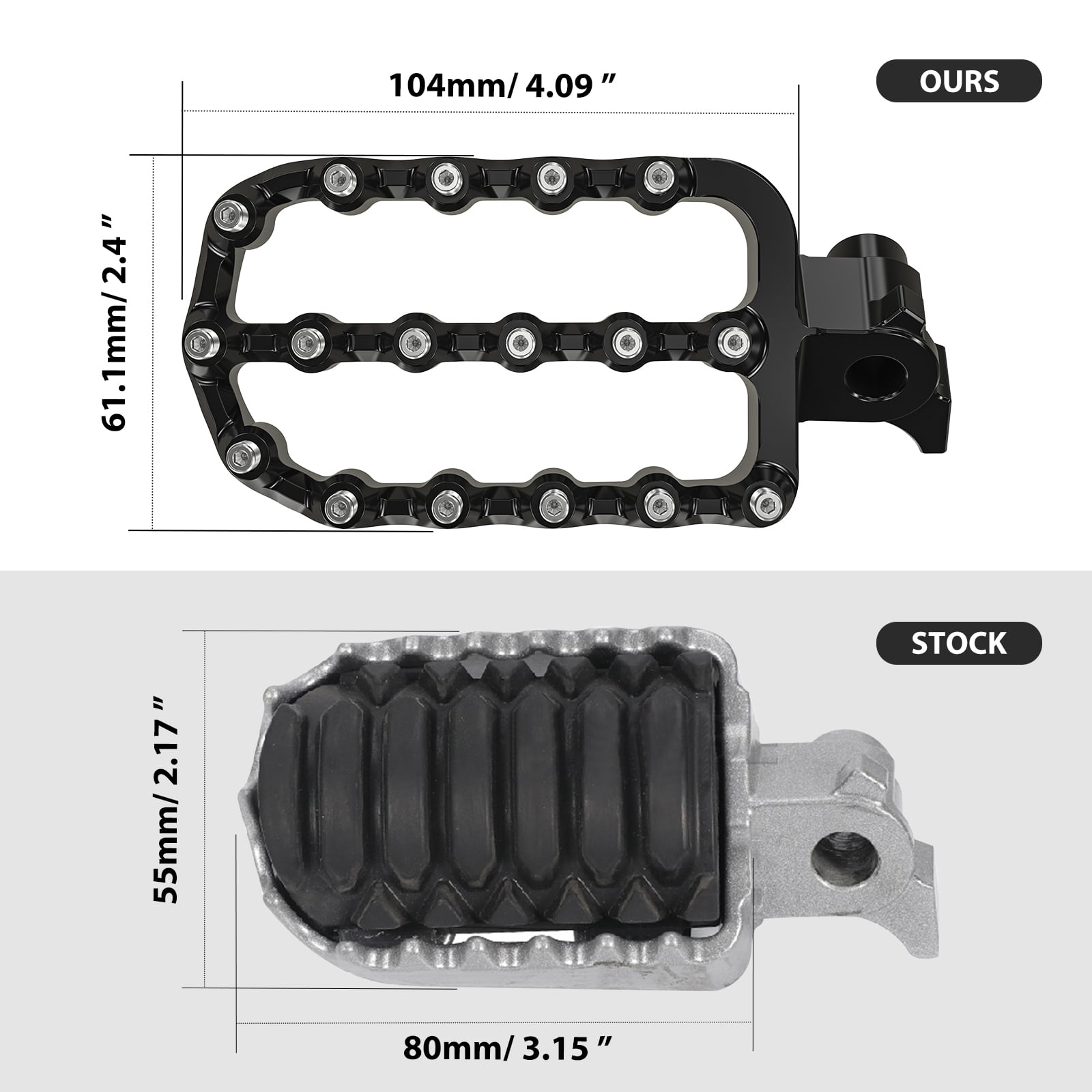 Lengthened Enlarged Foot Pegs 6061 Aluminum  For YAMAHA TENERE 700  XTZ 700 2019-2024