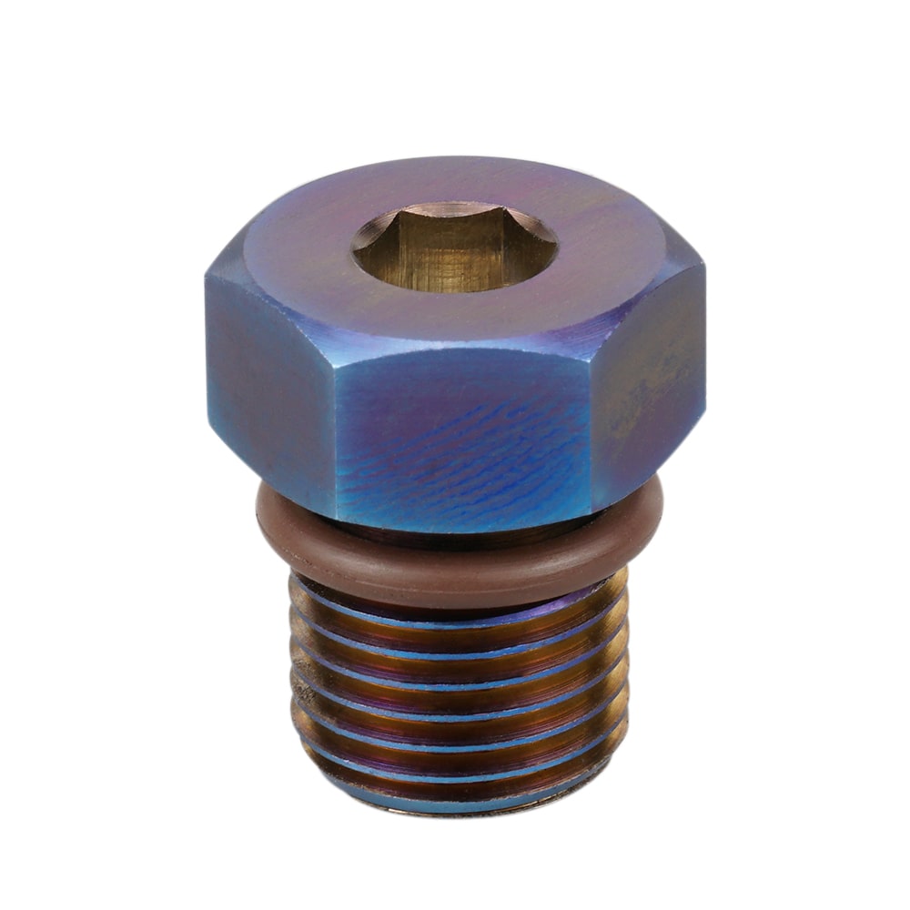 60328-98B Titanium Magnetic Oil Drain Plug For Harley Davidson Electra Road Street Glide