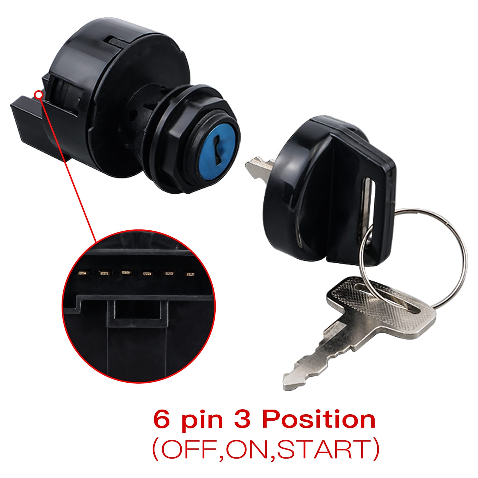 ABS 6 Pin Ignition Switch For Polaris  RZR XP 4 1000 / Ranger 570 / General 1000