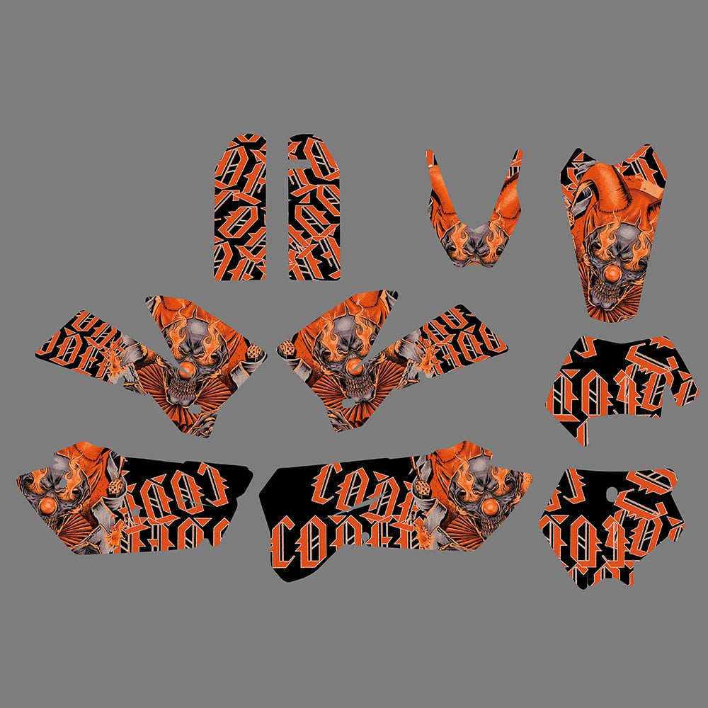 Motocross Full Fairing Background Graphics Sticker Decal For KTM EXC 2005-2007