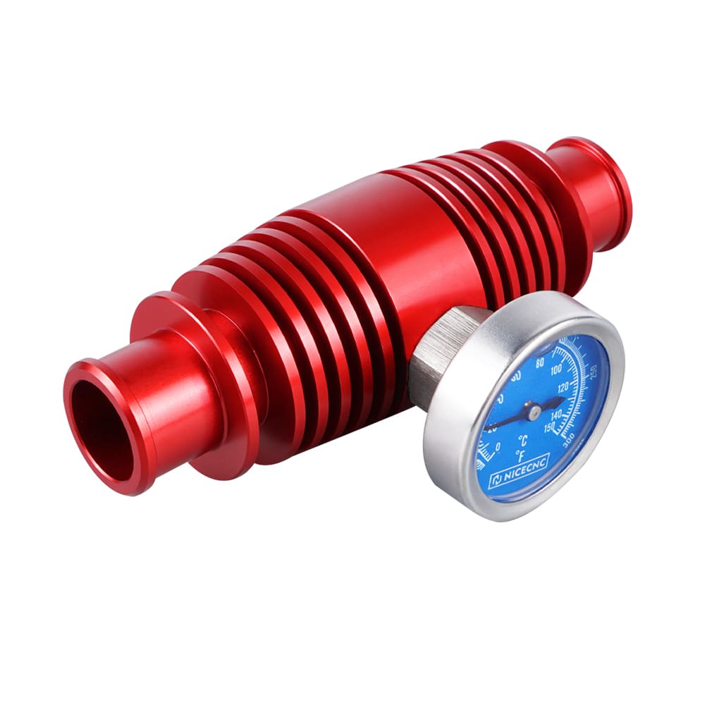 Radiator Inline Cooler w/ Temperature Gauge For Honda TRX450R TRX250R TRX700XX