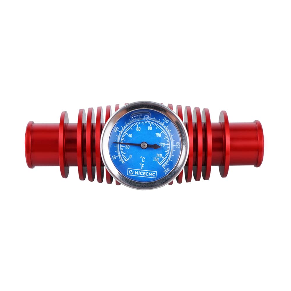 Radiator Inline Cooler w/ Temperature Gauge For Honda TRX450R TRX250R TRX700XX