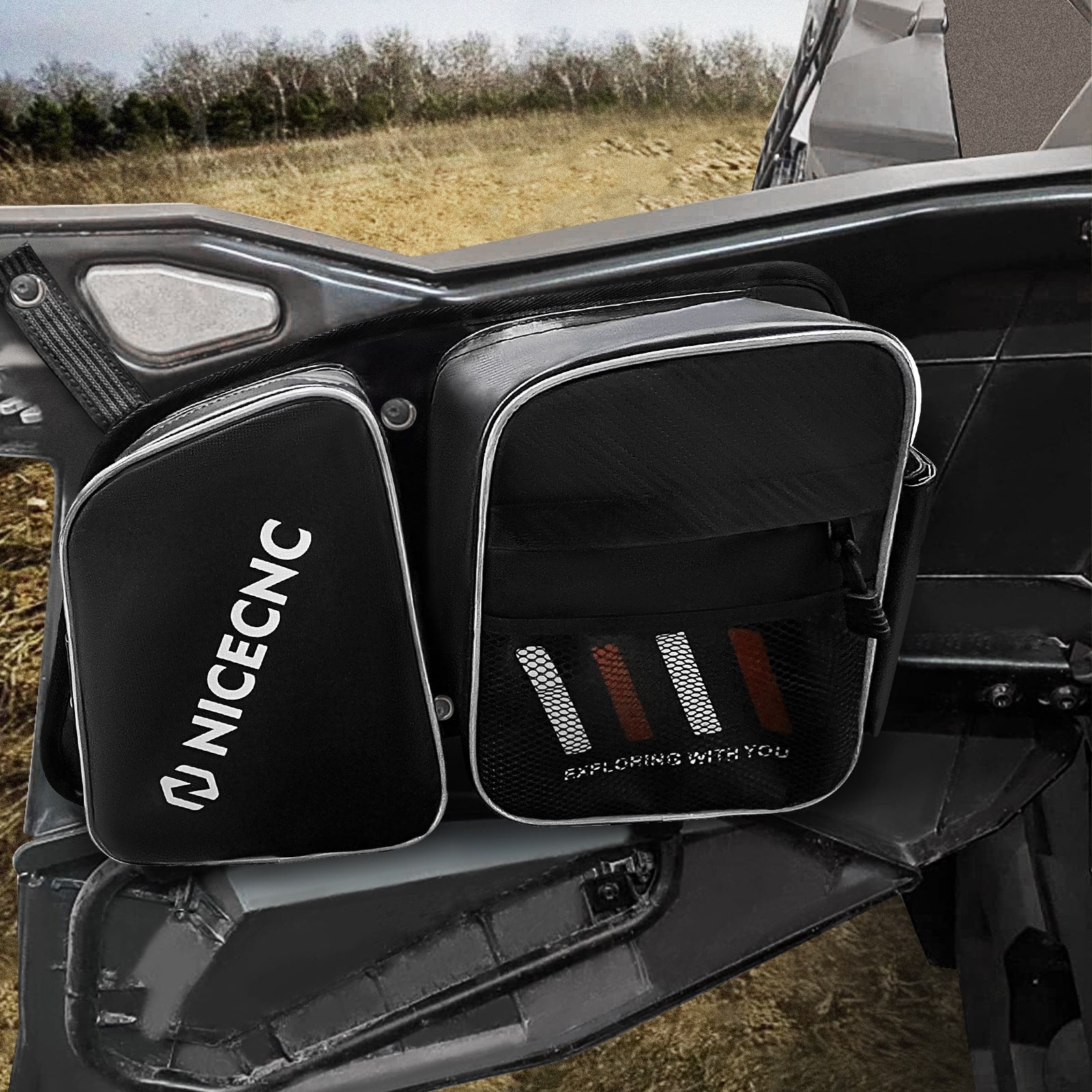 Upgraded UTV Rear Door Storage Bags For Polaris RZR XP 4 1000 900
