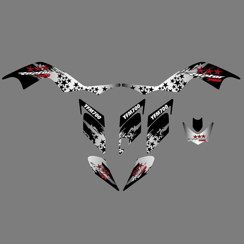 ATV Full Fairing Decal Sticker Graphics for Yamaha Raptor 700 06-12