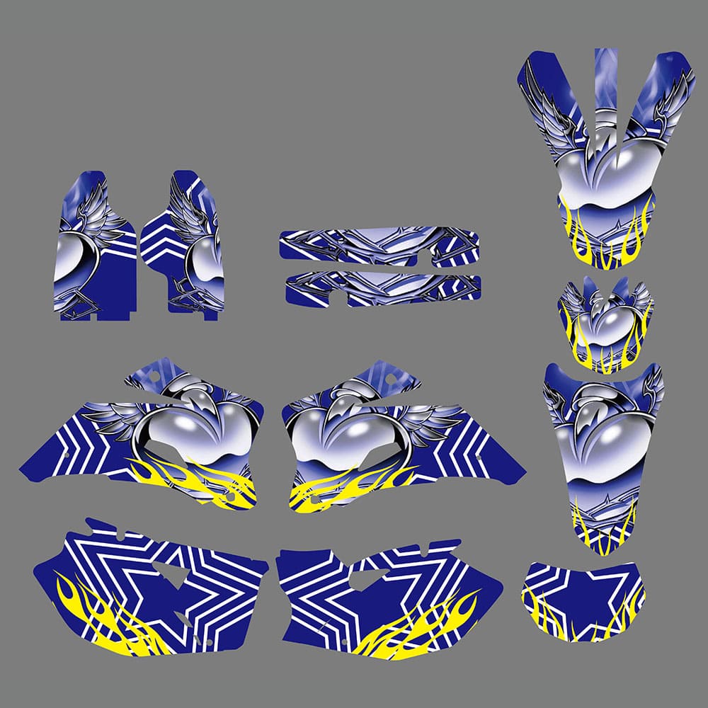Backgrounds Motorcycle Decals Stickers For Yamaha WR250F 2007-2013 WR450F 2007-2011